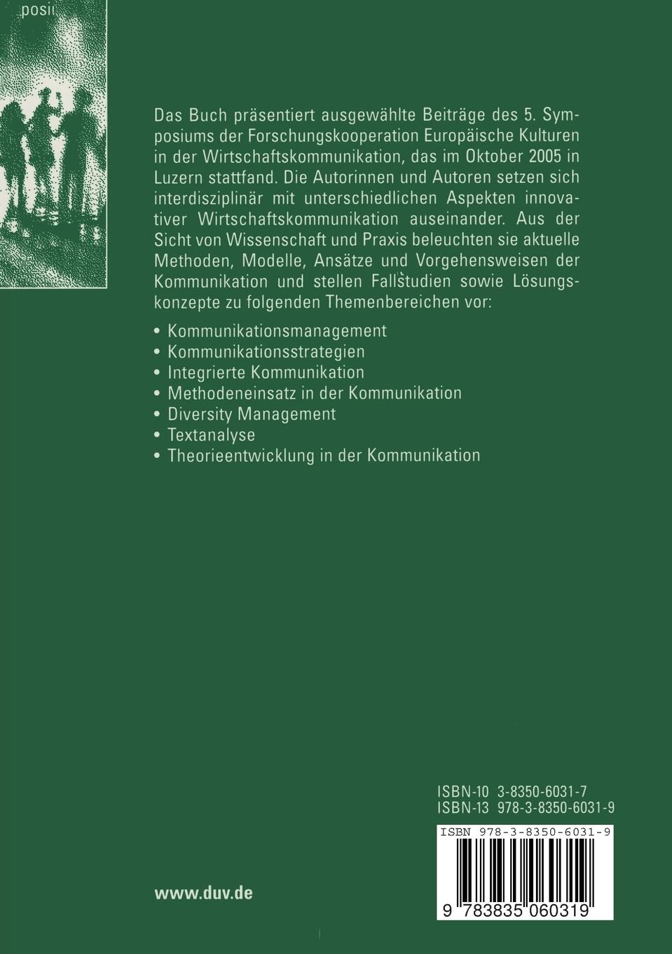 Rückseitencover Innovative Wirtschaftskommunikation