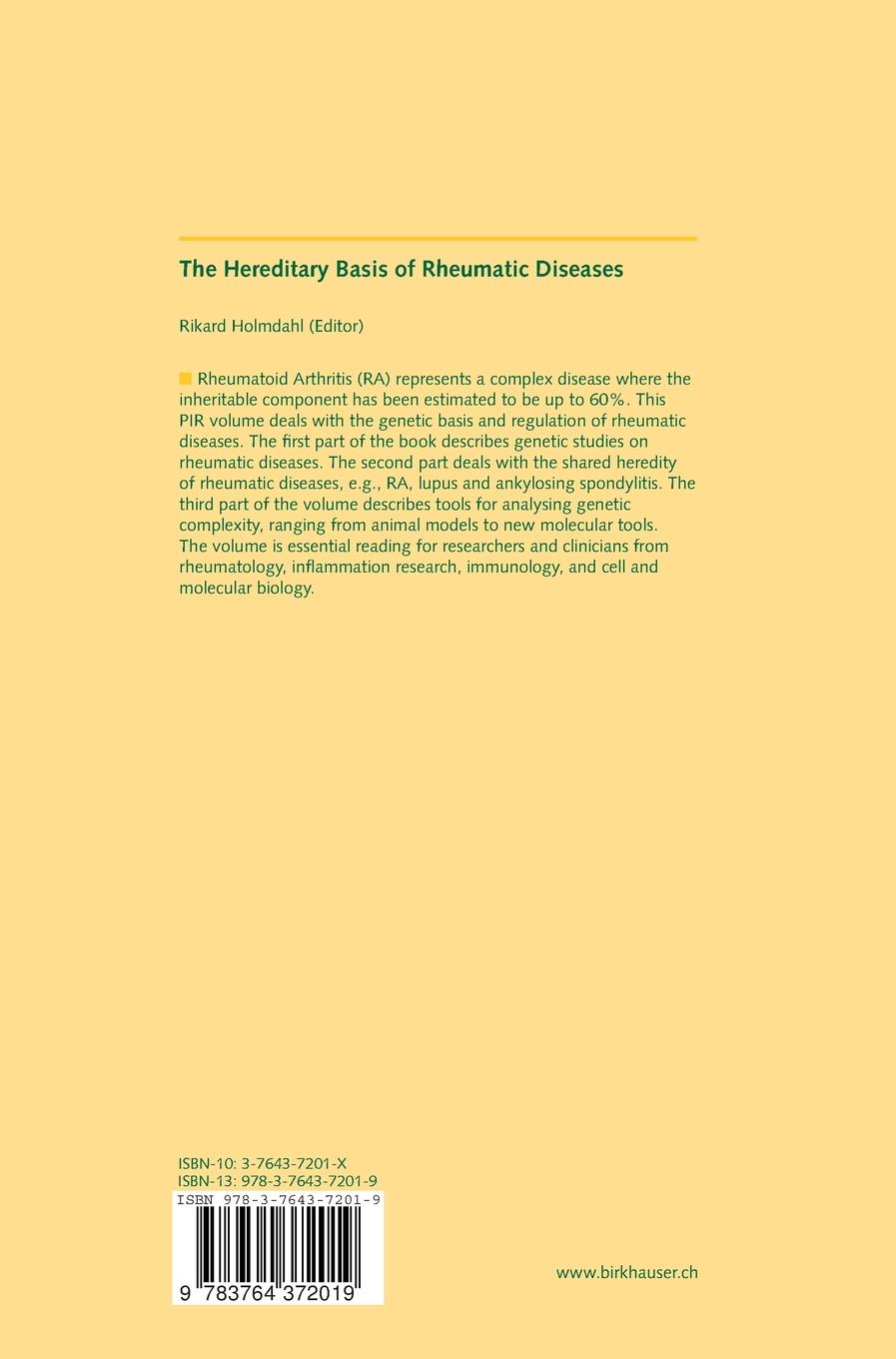 Rückseitencover The Hereditary Basis of Rheumatic Diseases