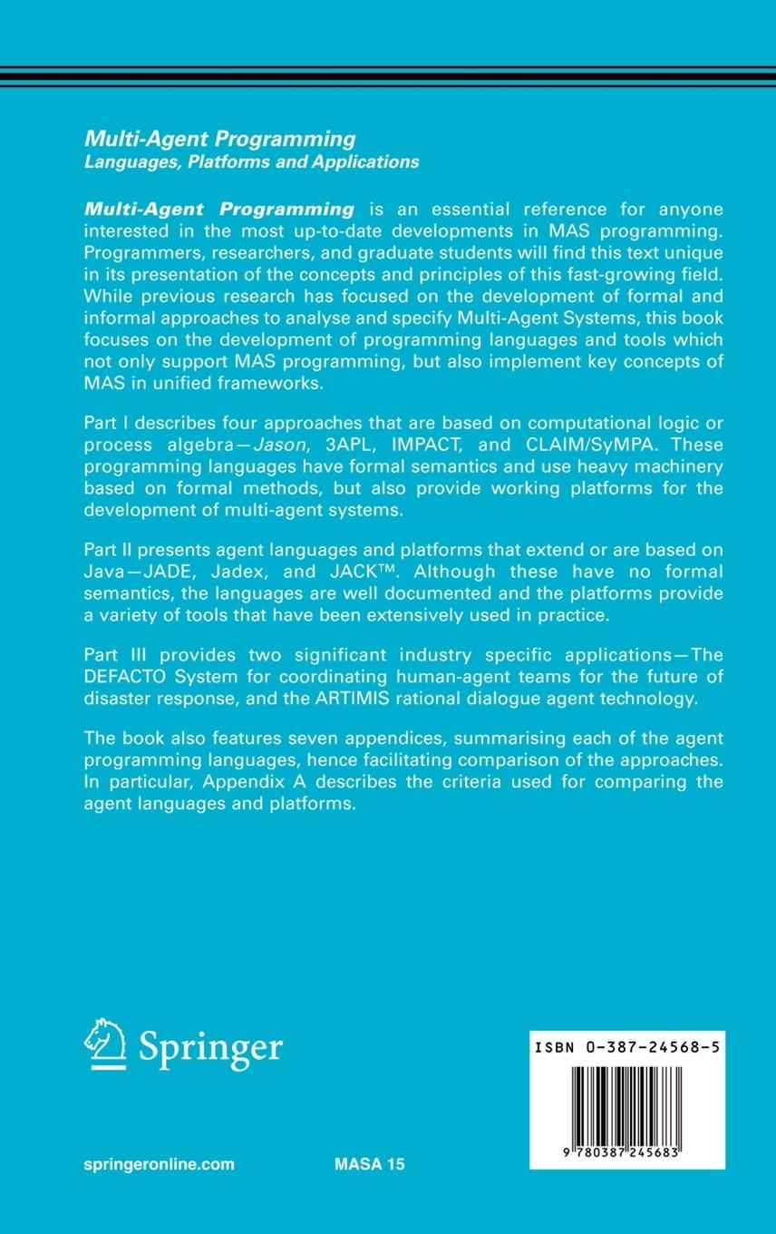 Rückseitencover Multi-Agent Programming