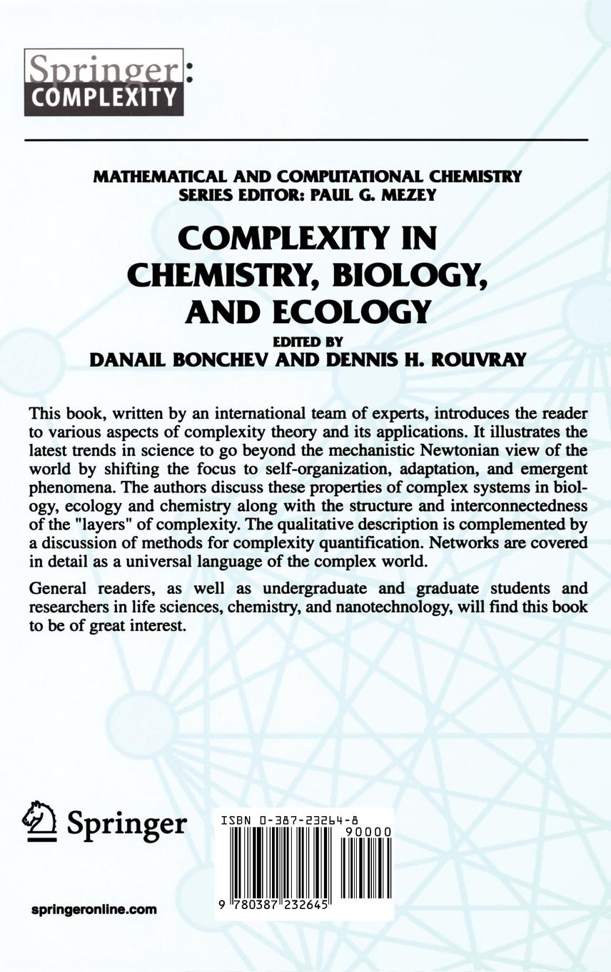 Rückseitencover Complexity in Chemistry, Biology, and Ecology
