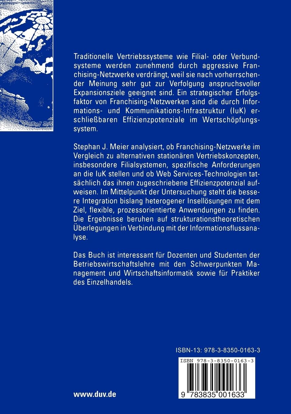 Rückseitencover Erfolg im Einzelhandel durch Franchising