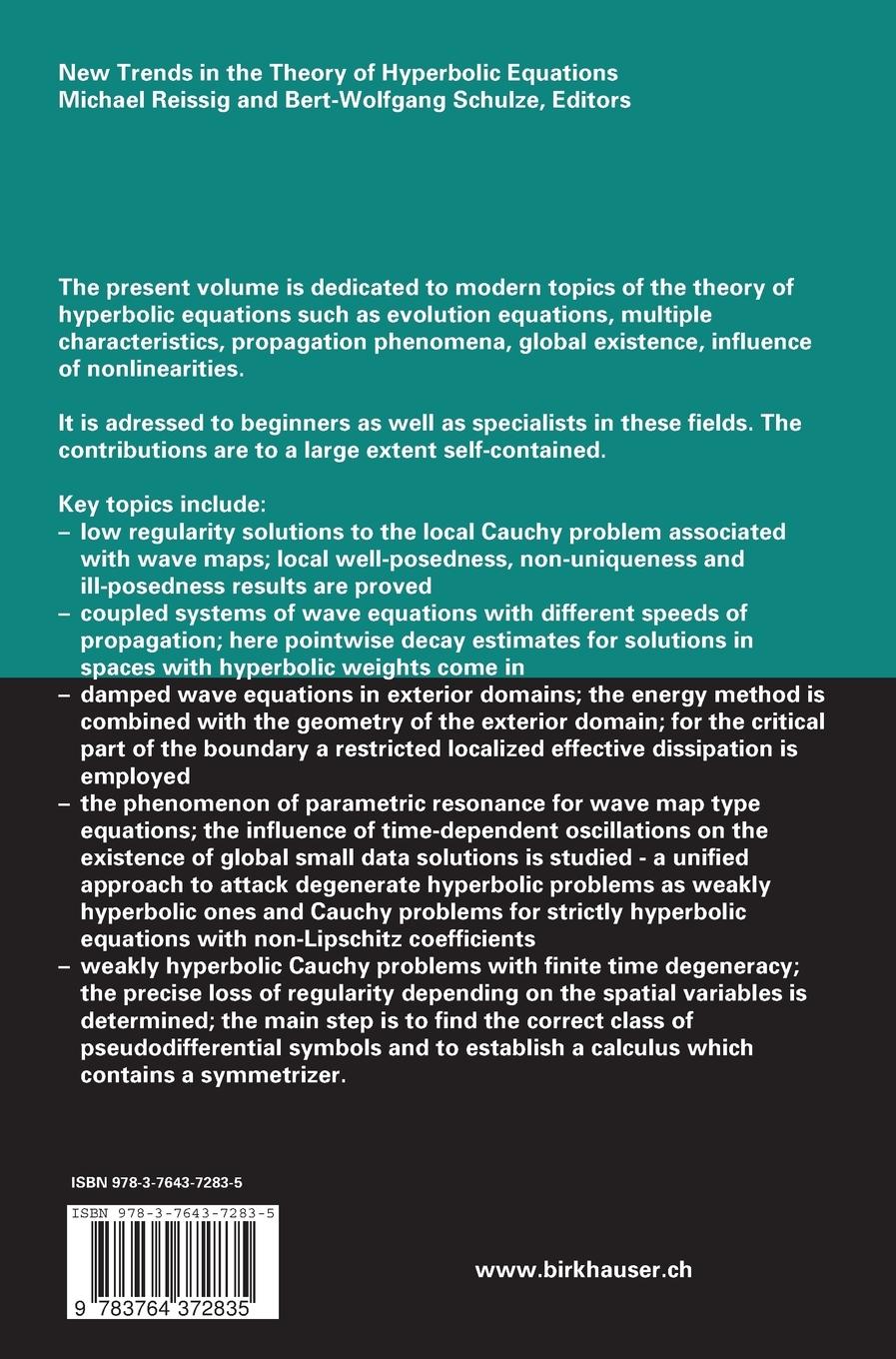 Rückseitencover New Trends in the Theory of Hyperbolic Equations
