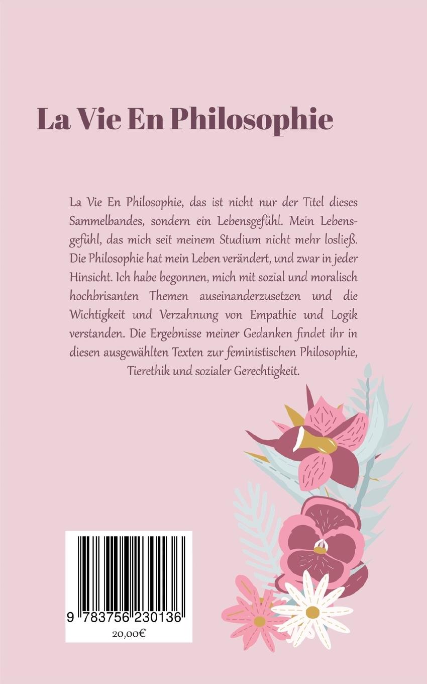 Rückseitencover La Vie En Philosophie