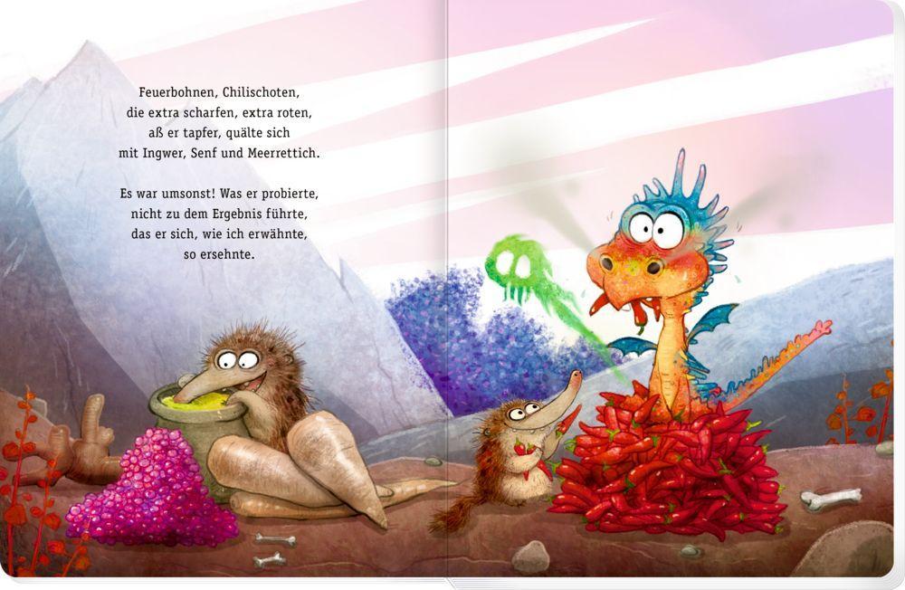 Beispielinhalt (Bild) Furzipups, der Knatterdrache (Pappbilderbuch Miniausgabe)