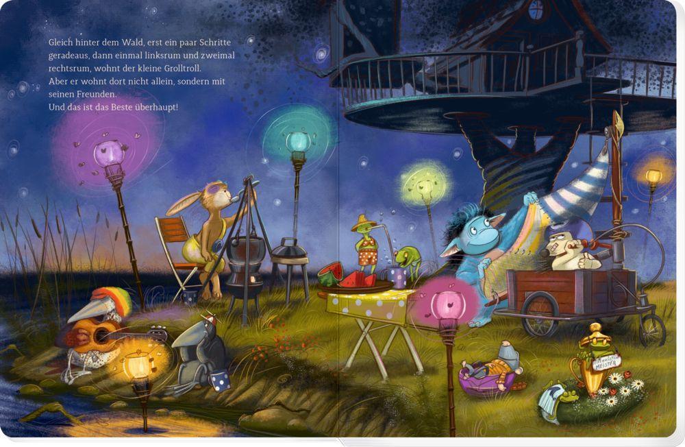 Beispielinhalt (Bild) Der Grolltroll ... will Erster sein! (Pappbilderbuch)