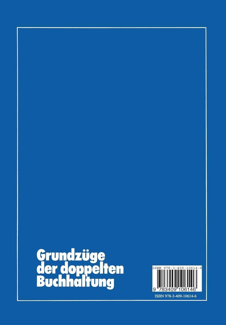 Rückseitencover Grundzüge der doppelten Buchhaltung