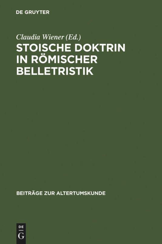 Vorderes Coverbild Stoische Doktrin in römischer Belletristik