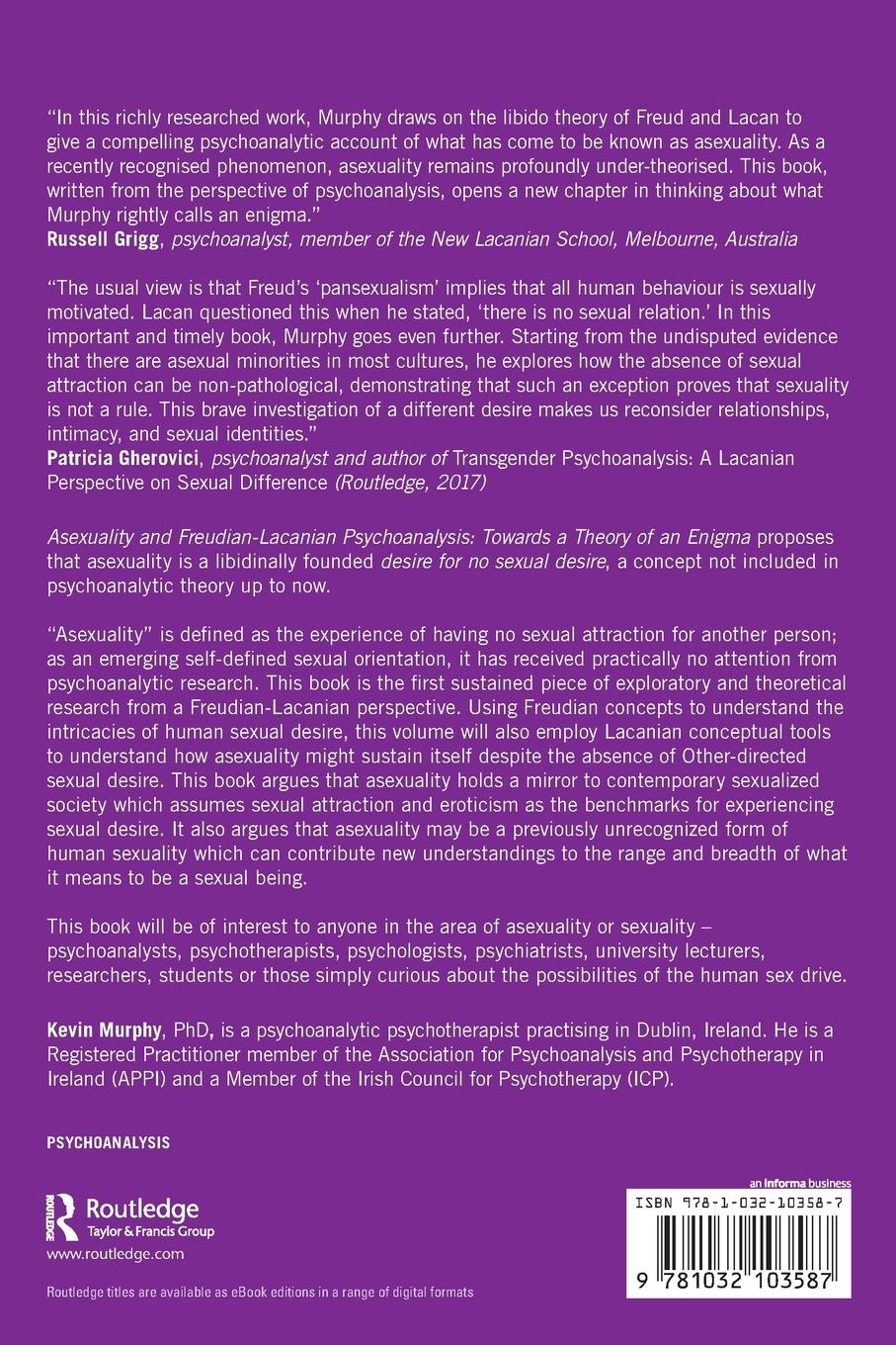 Rückseitencover Asexuality and Freudian-Lacanian Psychoanalysis