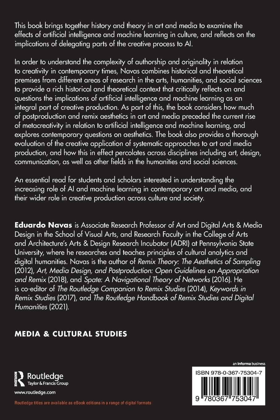 Rückseitencover The Rise of Metacreativity