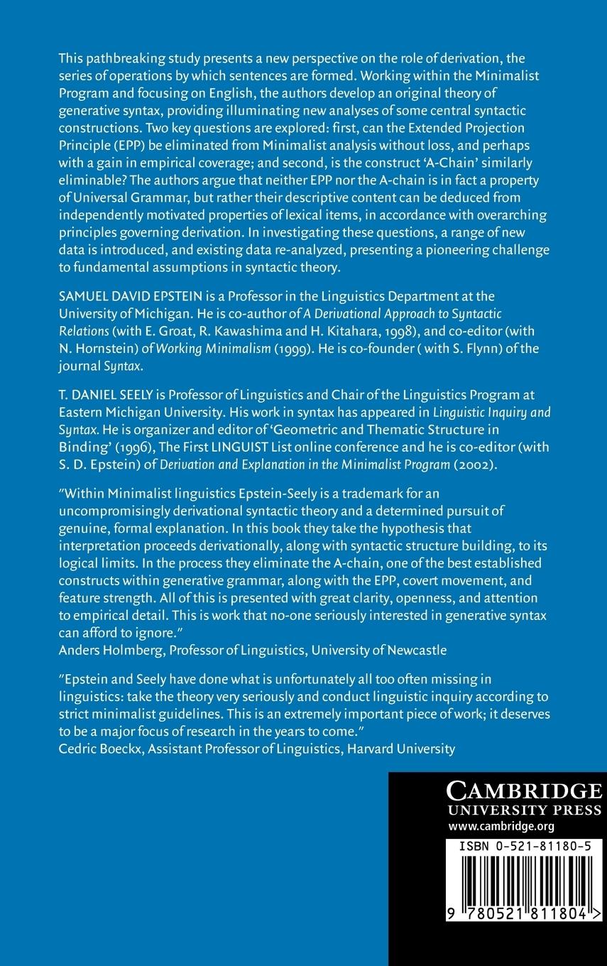 Rückseitencover Derivations in Minimalism