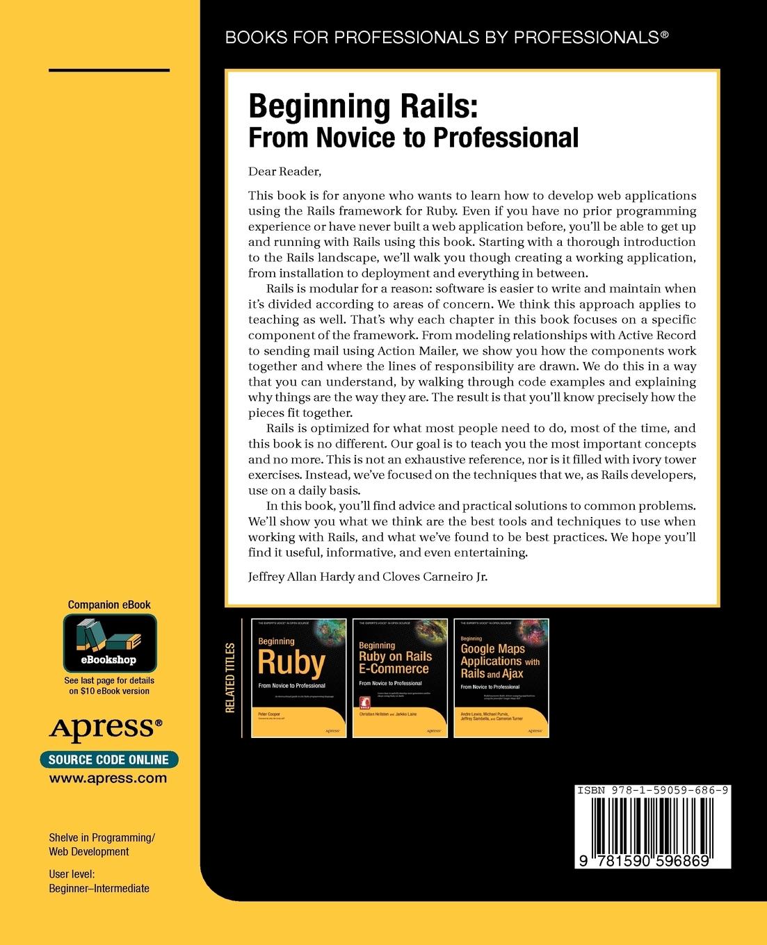 Rückseitencover Beginning Rails