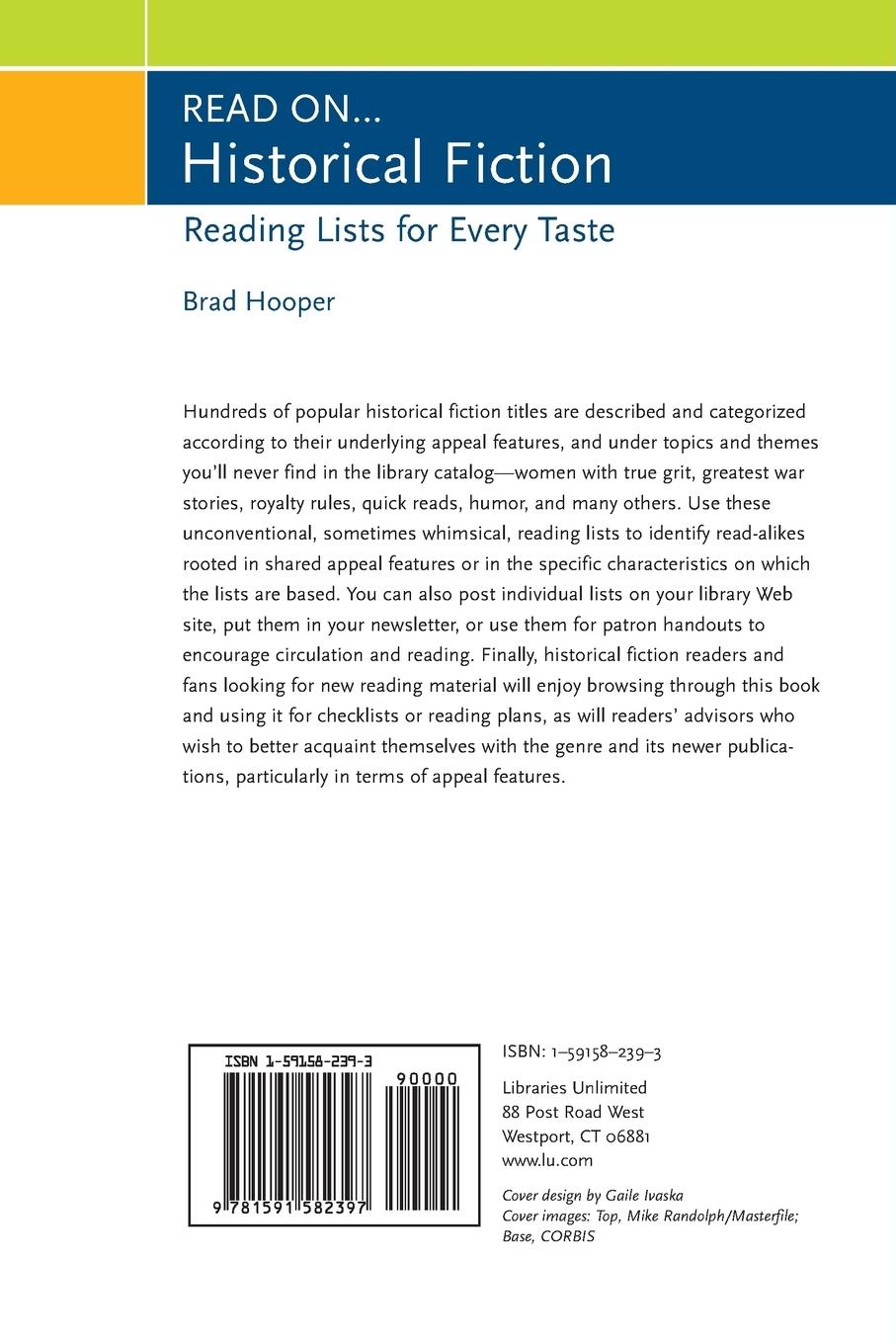 Rückseitencover Read On...Historical Fiction