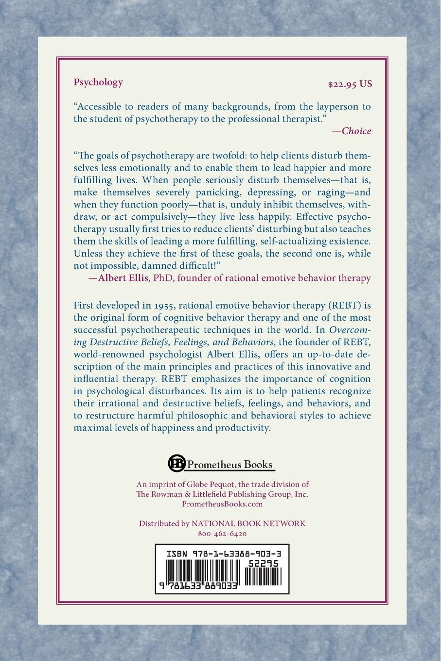 Rückseitencover Overcoming Destructive Beliefs, Feelings, and Behaviors