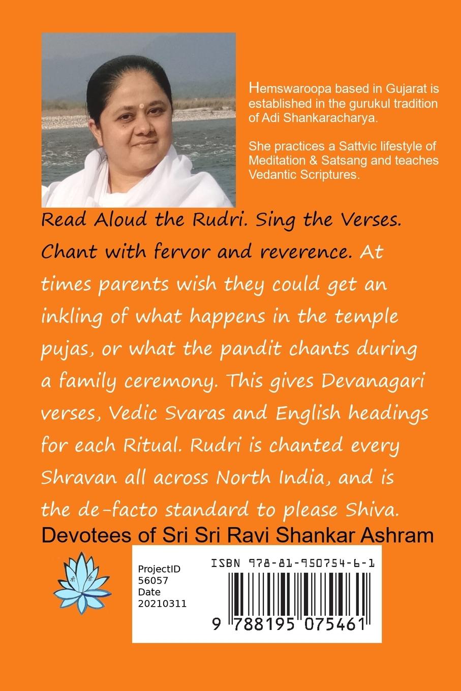 Rückseitencover Rudra Puja North Indian Rudrashtadhyayi