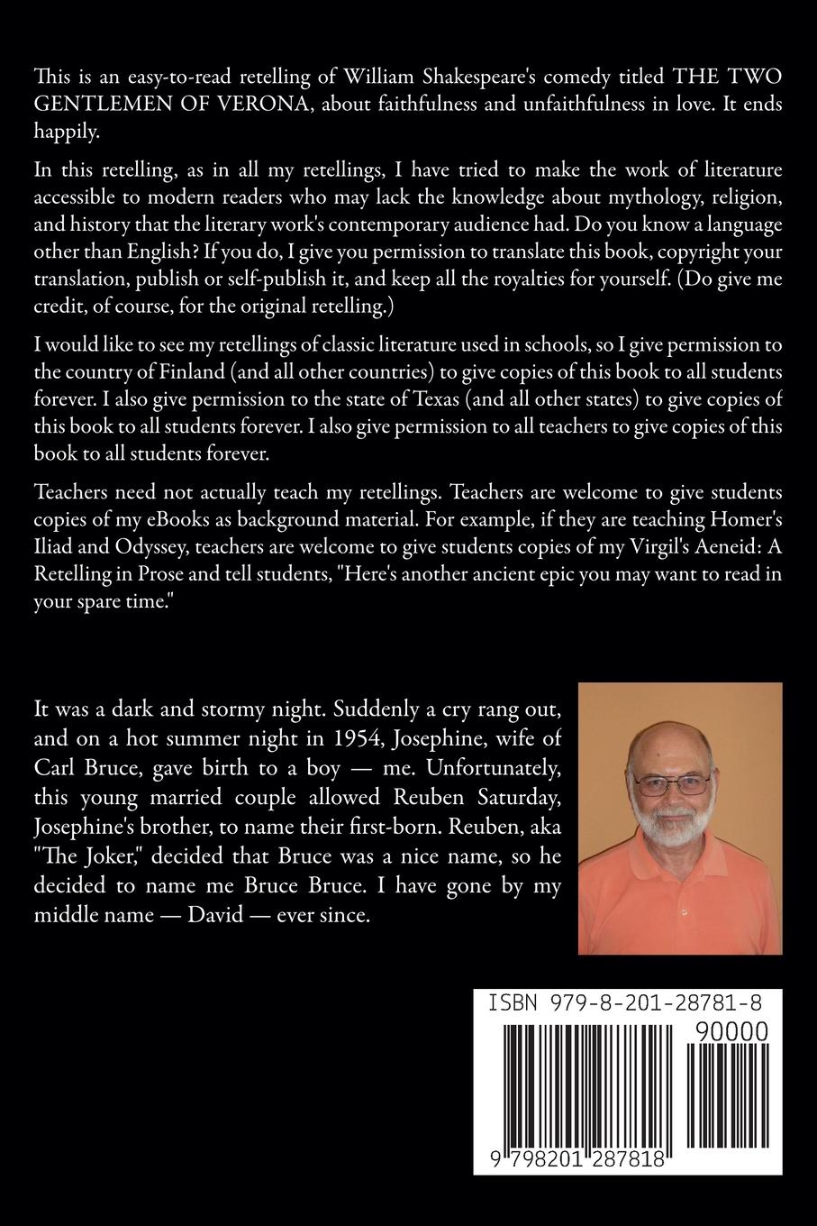 Rückseitencover William Shakespeare's The Two Gentlemen of Verona