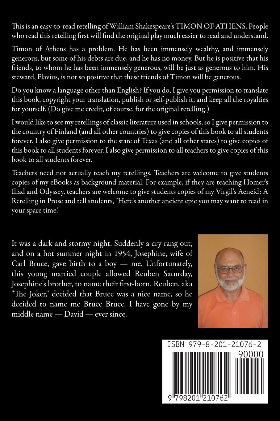 Rückseitencover William Shakespeare's Timon of Athens