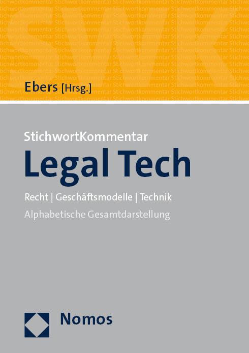 Vorderes Coverbild StichwortKommentar Legal Tech