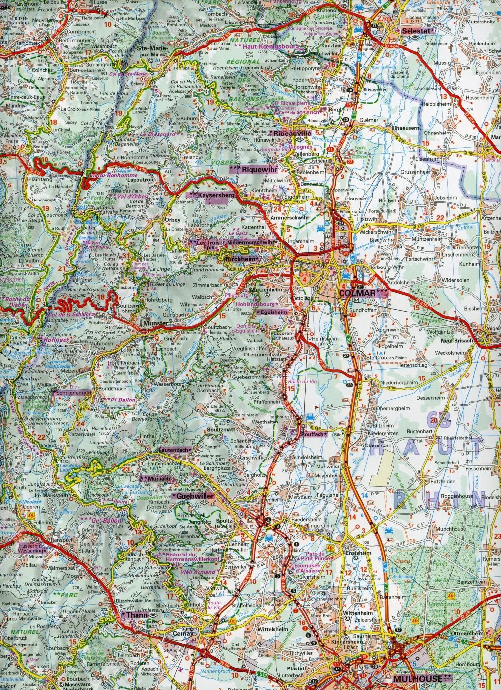 Beispielinhalt (Bild) Black Forest, Alsace, Rhine Valley - Zoom Map 131