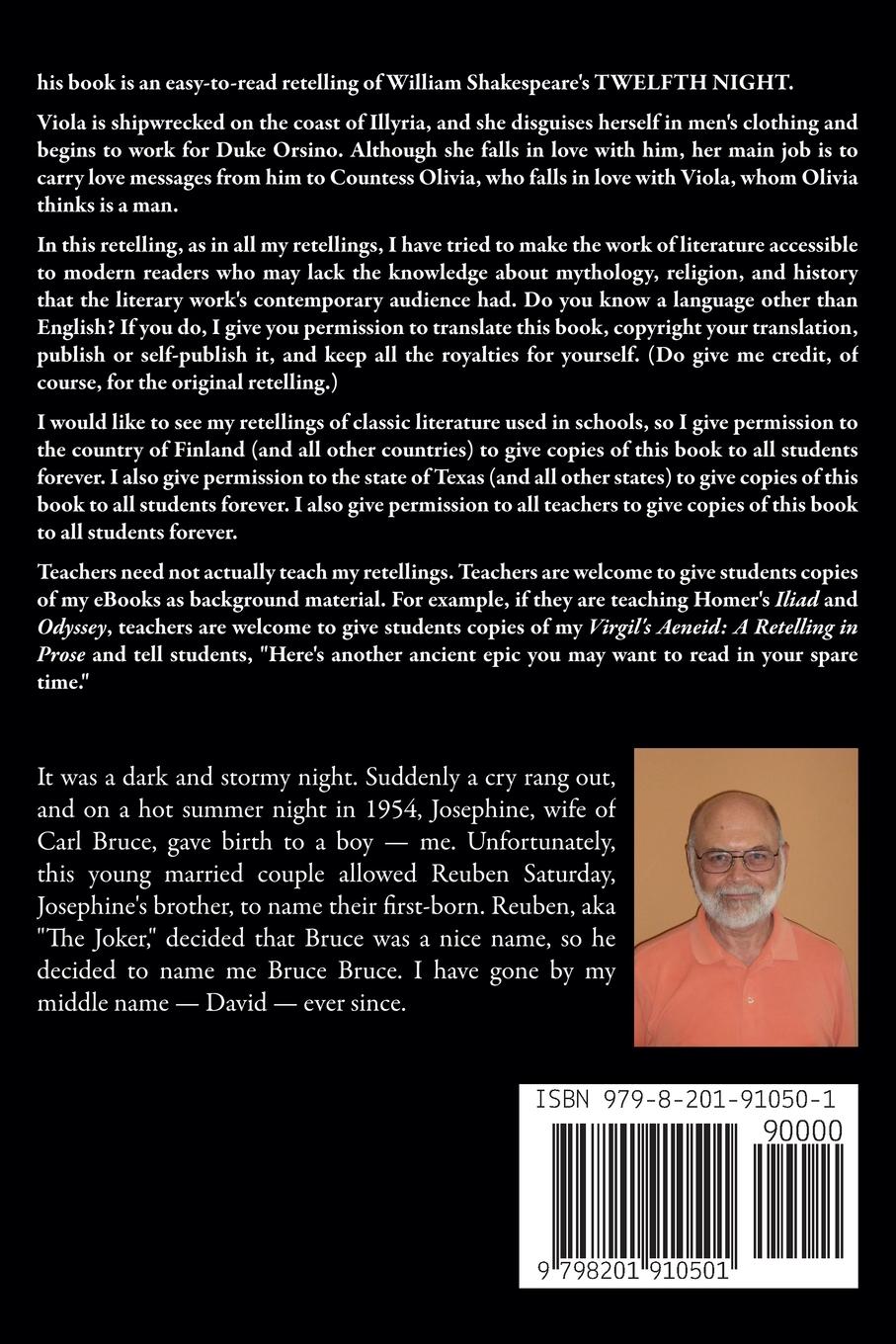 Rückseitencover William Shakespeare's Twelfth Night