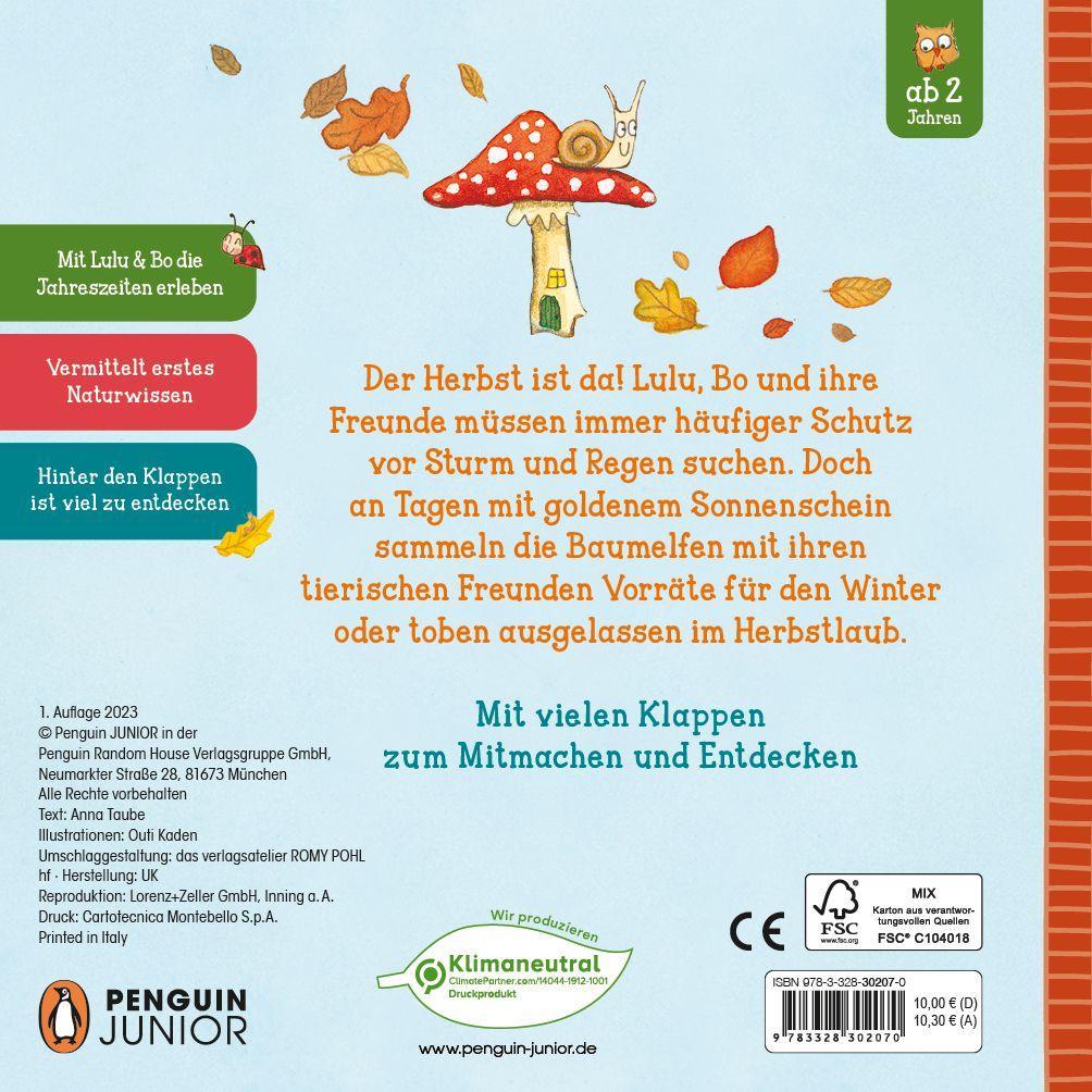 Beispielinhalt (Bild) Lulu & Bo toben im Herbstlaub