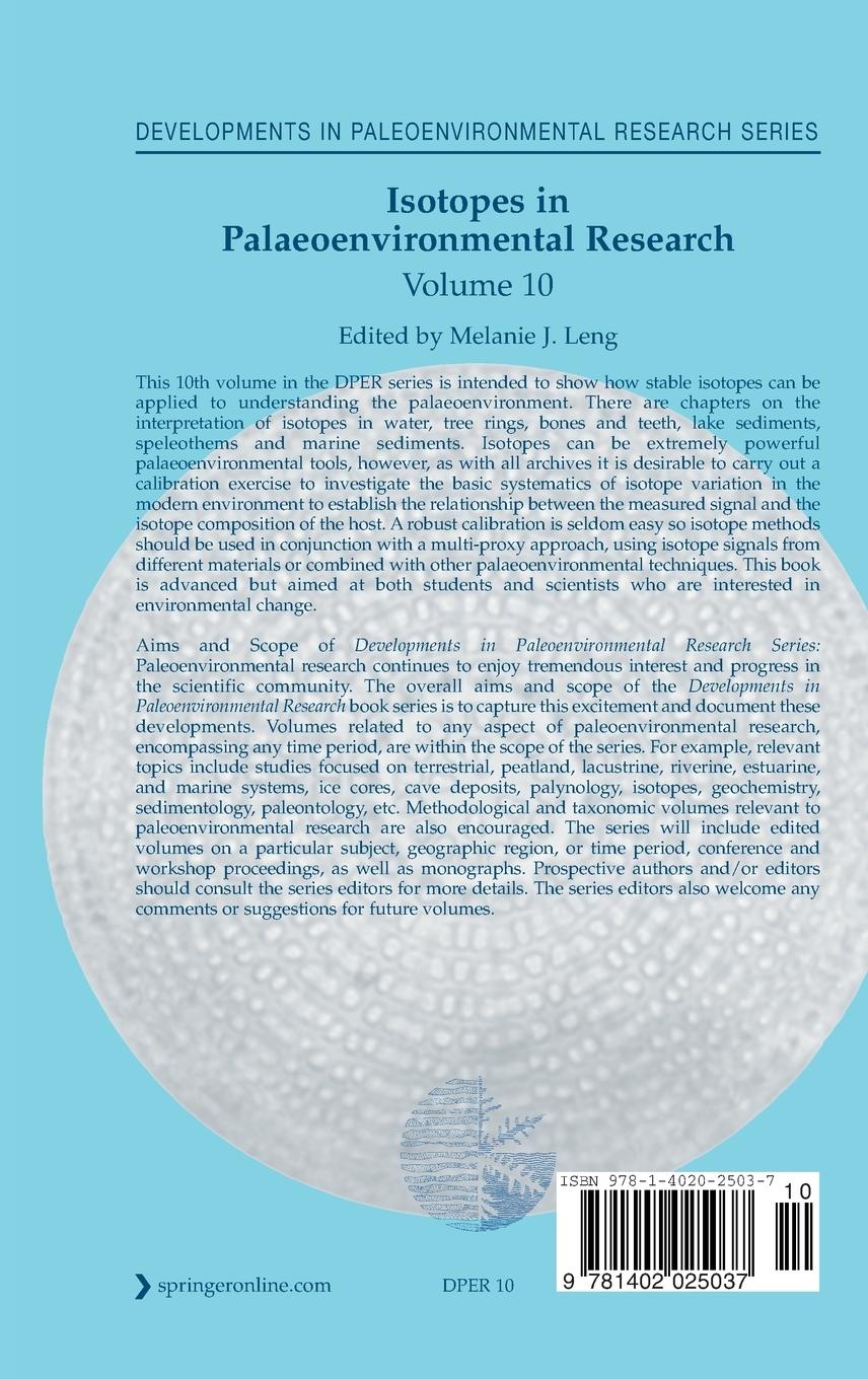 Rückseitencover Isotopes in Palaeoenvironmental Research