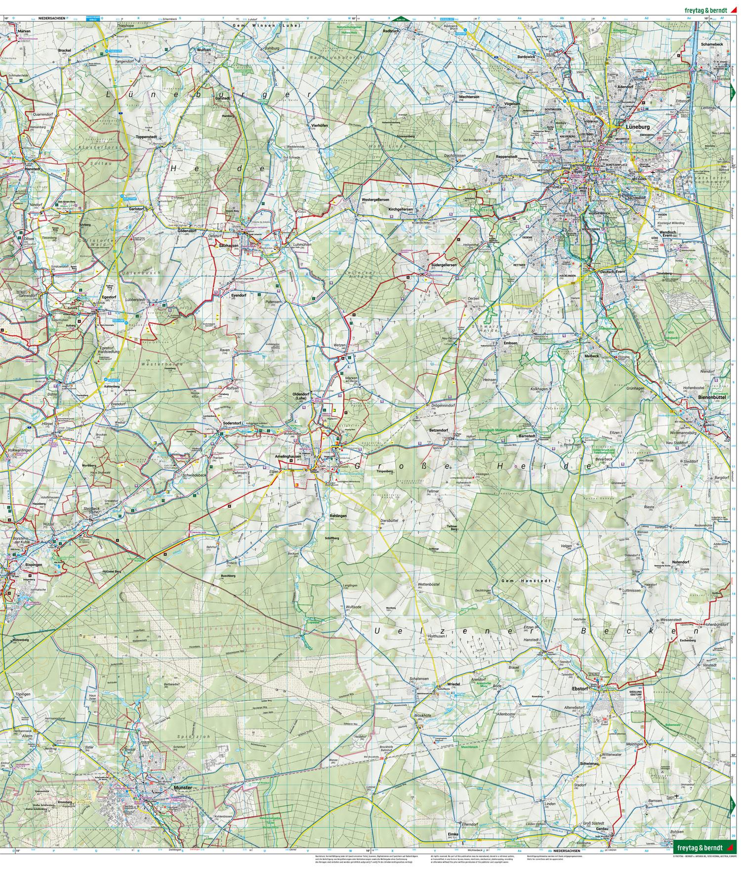 Beispielinhalt (Bild) Naturpark Lüneburger Heide, Wander-, Rad- und Freizeitkarte 1:50.000, freytag & berndt, WK D5082
