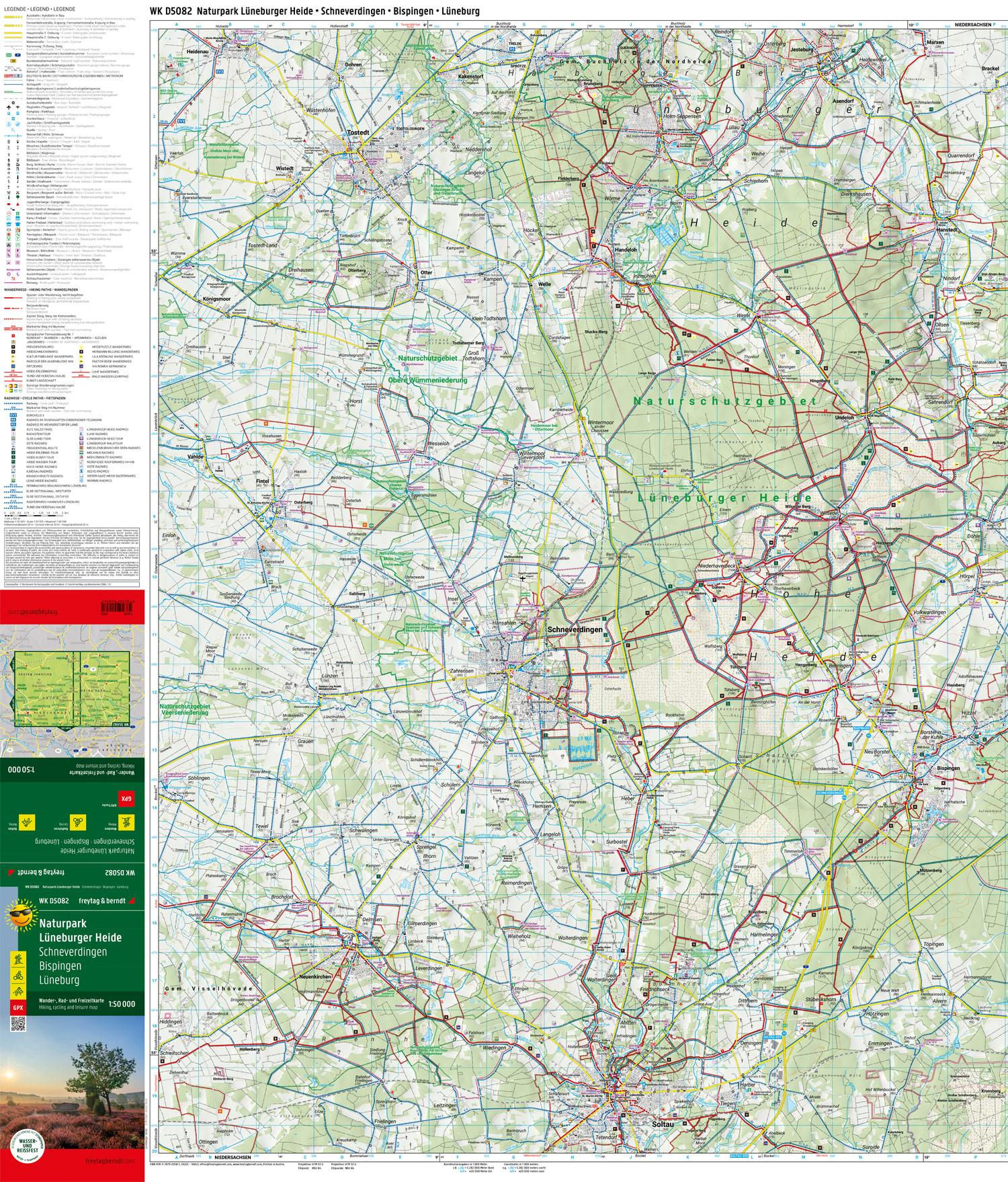 Beispielinhalt (Bild) Naturpark Lüneburger Heide, Wander-, Rad- und Freizeitkarte 1:50.000, freytag & berndt, WK D5082