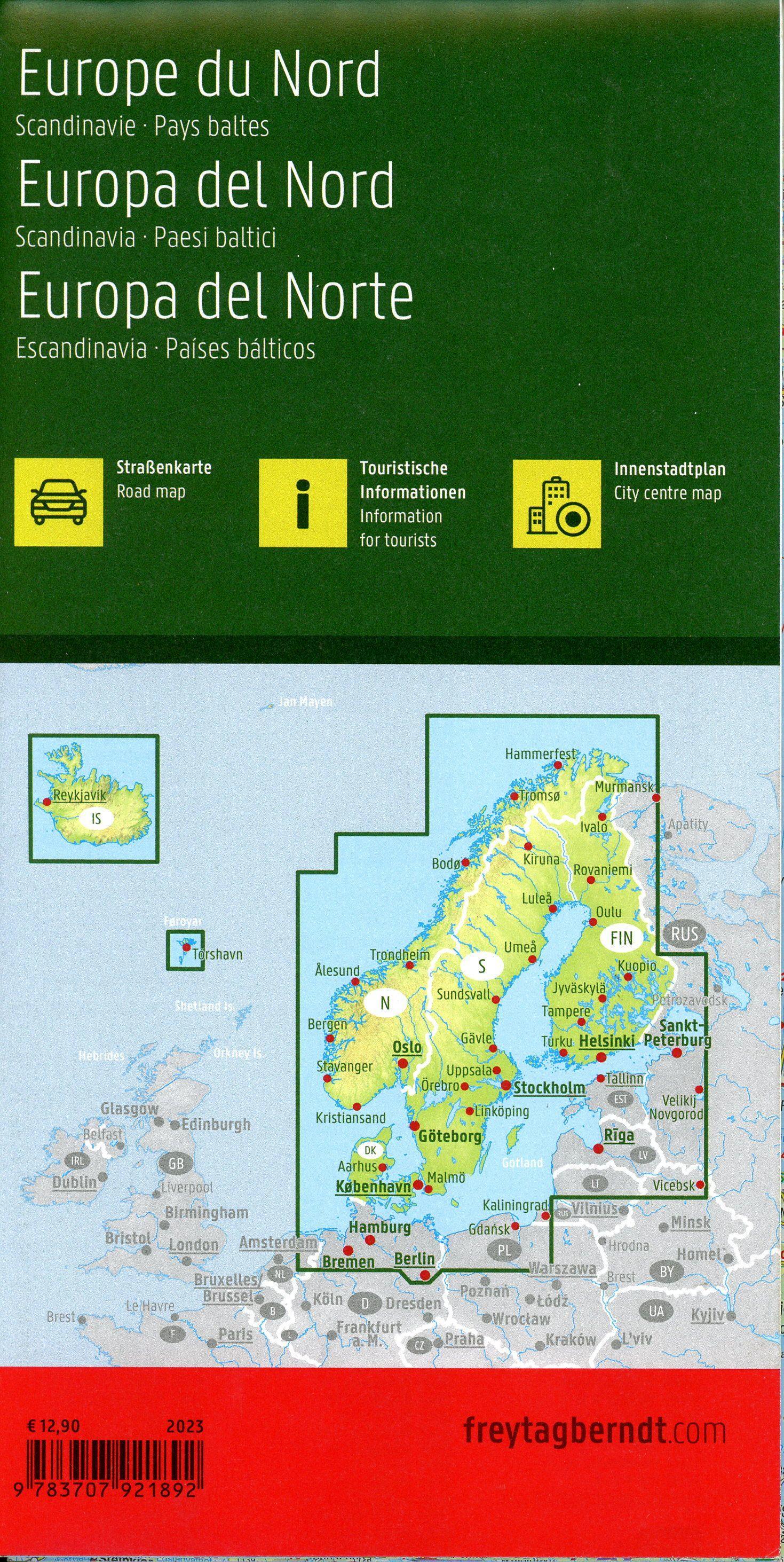 Beispielinhalt (Bild) Nordeuropa, Straßenkarte 1:2.000.000, freytag & berndt