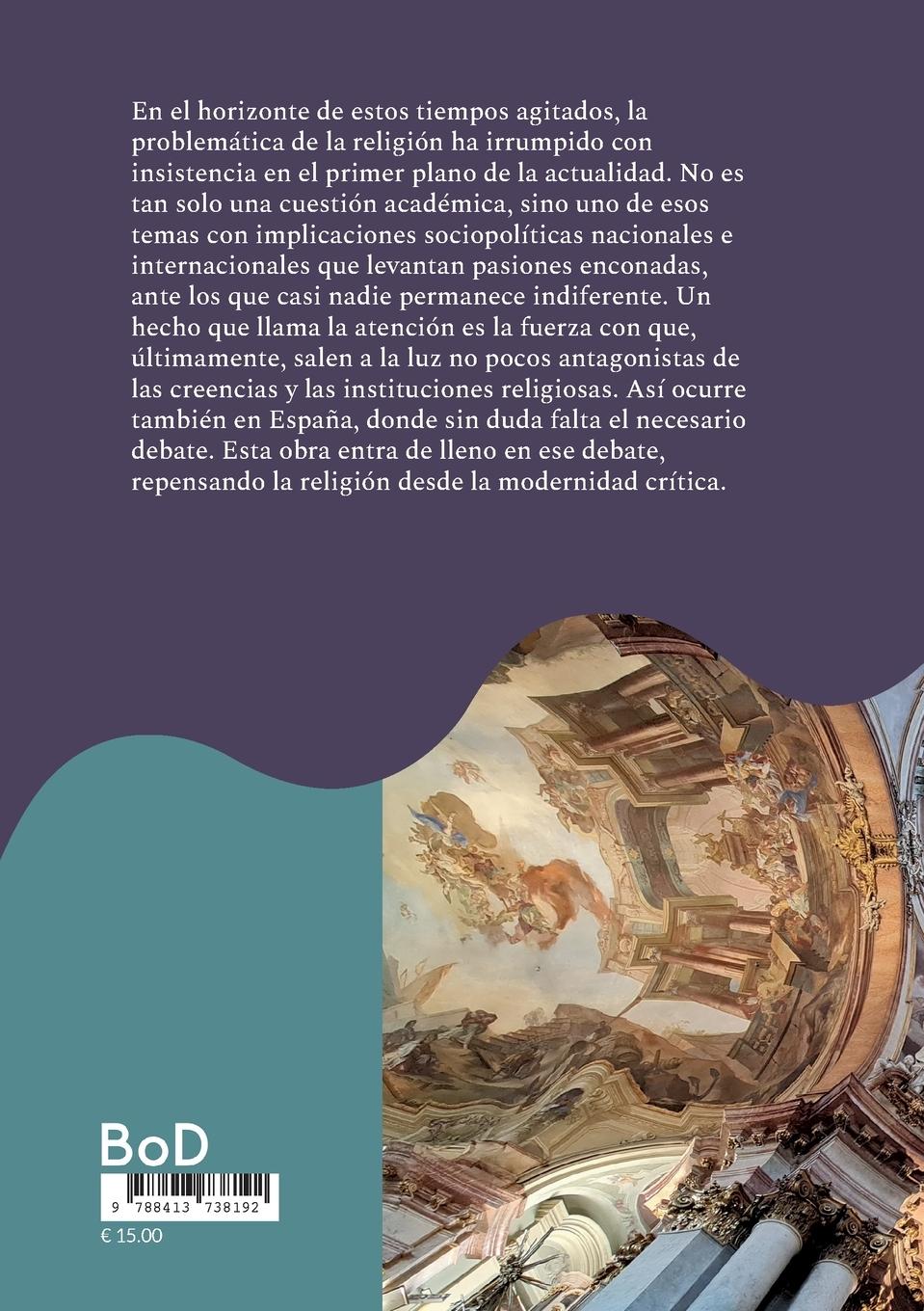 Rückseitencover Pensar la religión