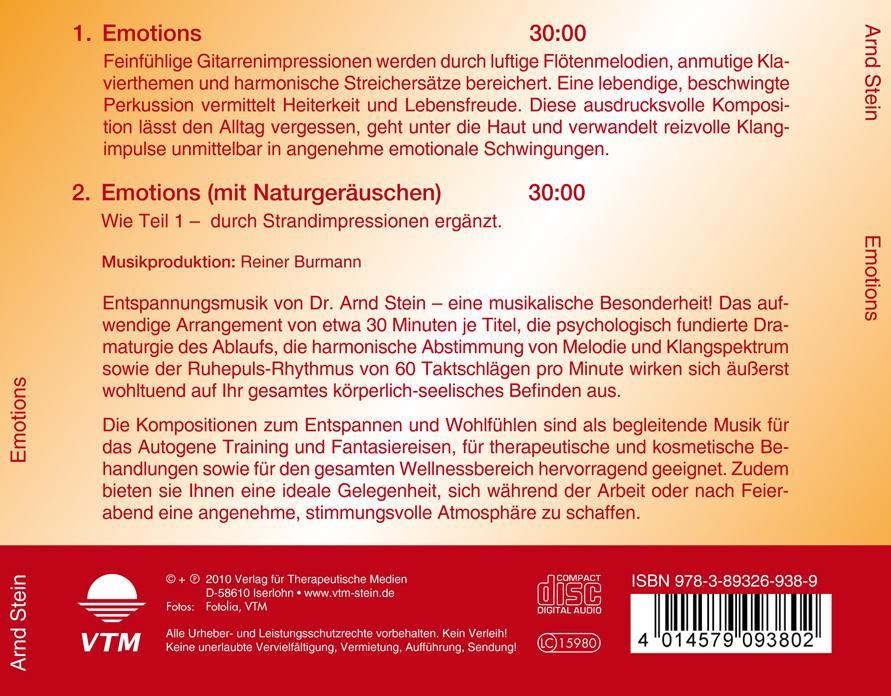 Rückseitencover Emotions. Musik-CD