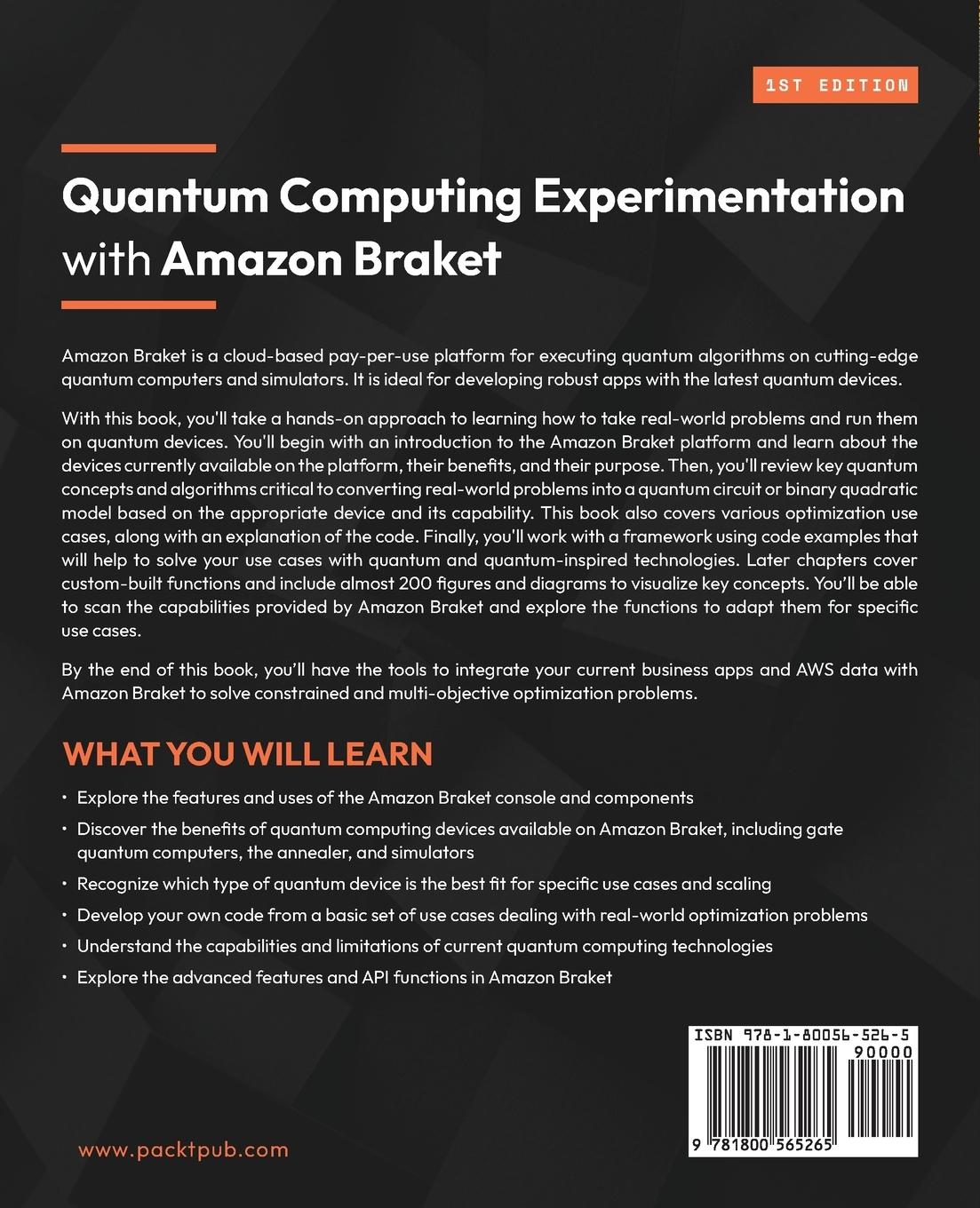 Rückseitencover Quantum Computing Experimentation with Amazon Braket