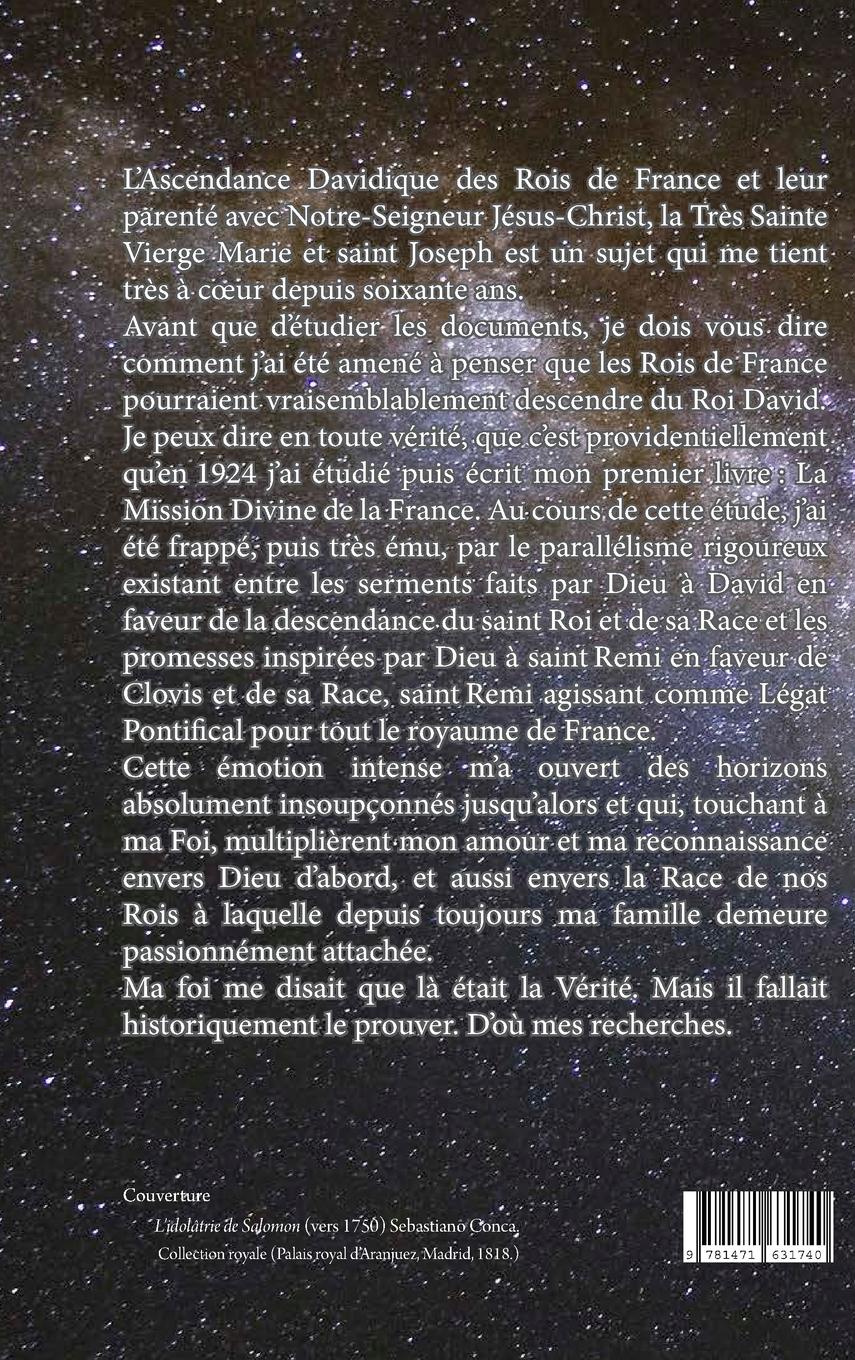 Rückseitencover Ascendances davidiques des Rois de France