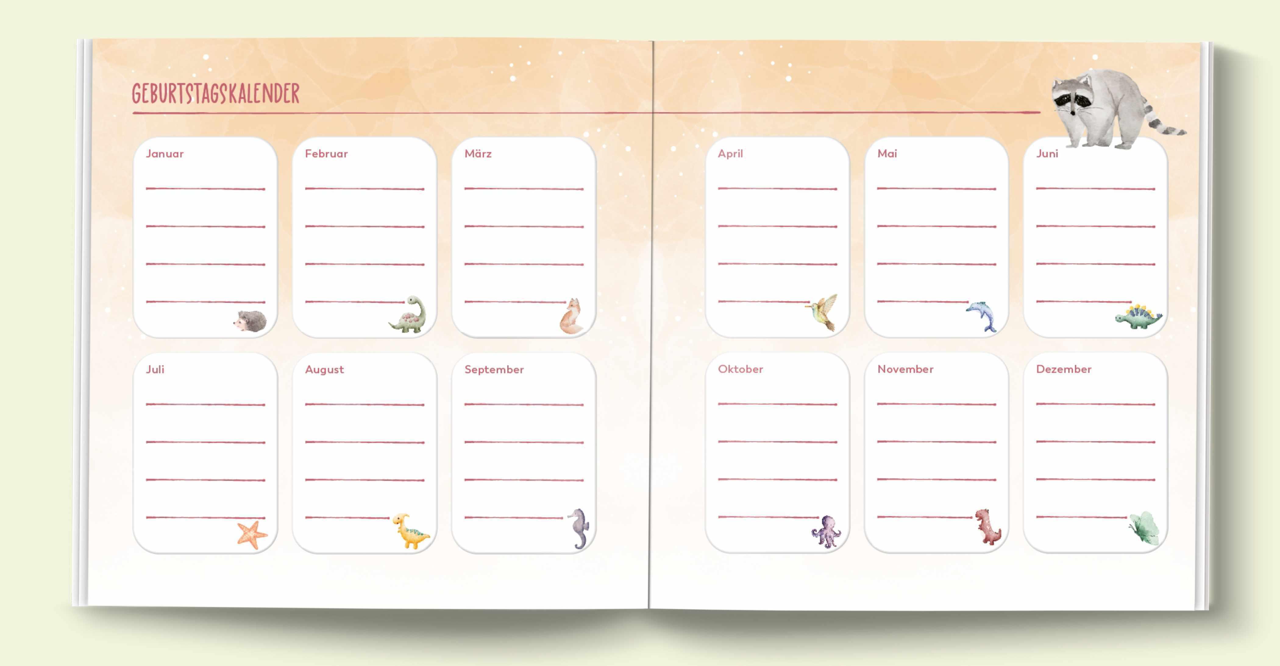 Beispielinhalt (Bild) Mein Kindergarten Freundebuch