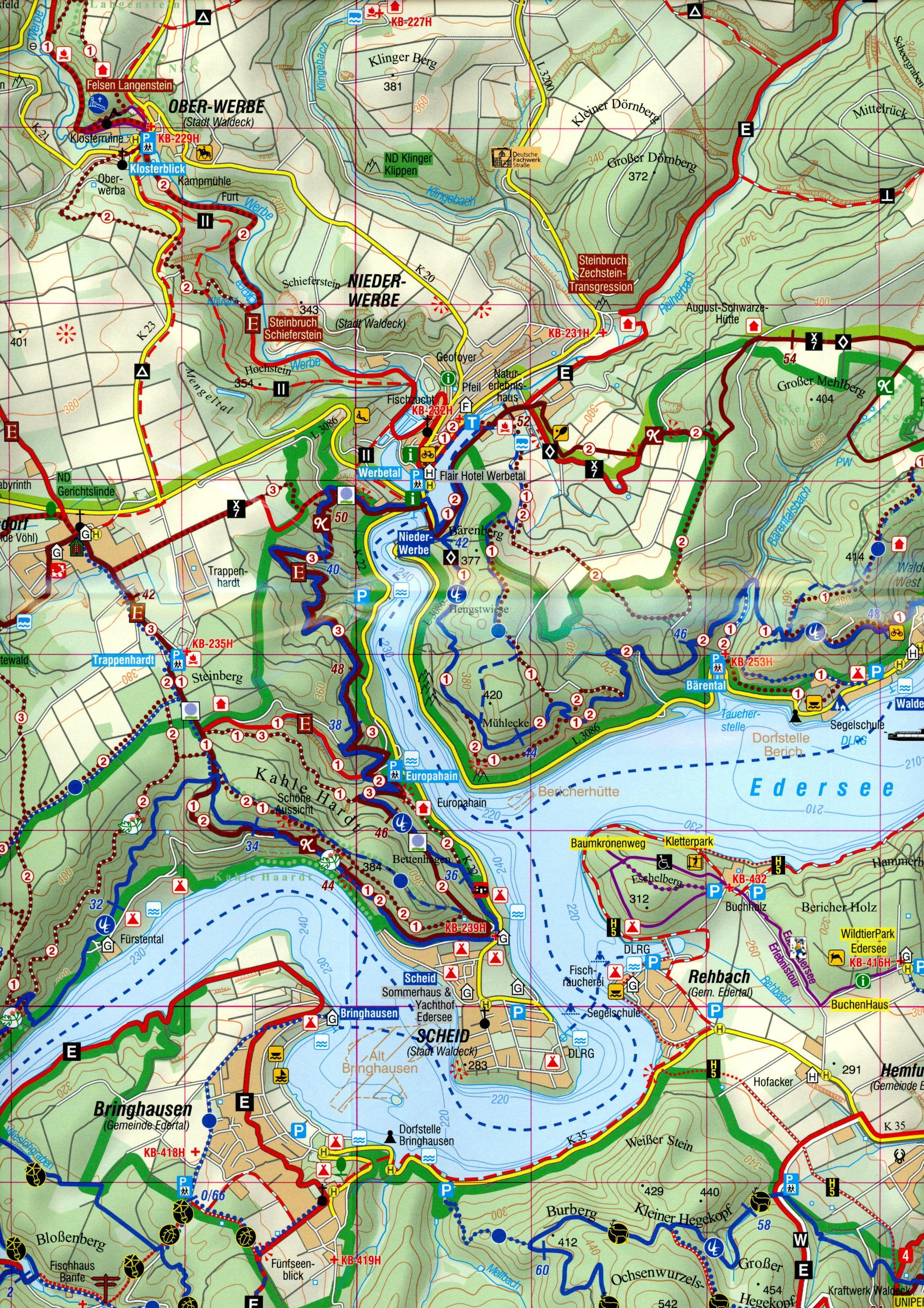 Beispielinhalt (Bild) Edersee 1:25 000