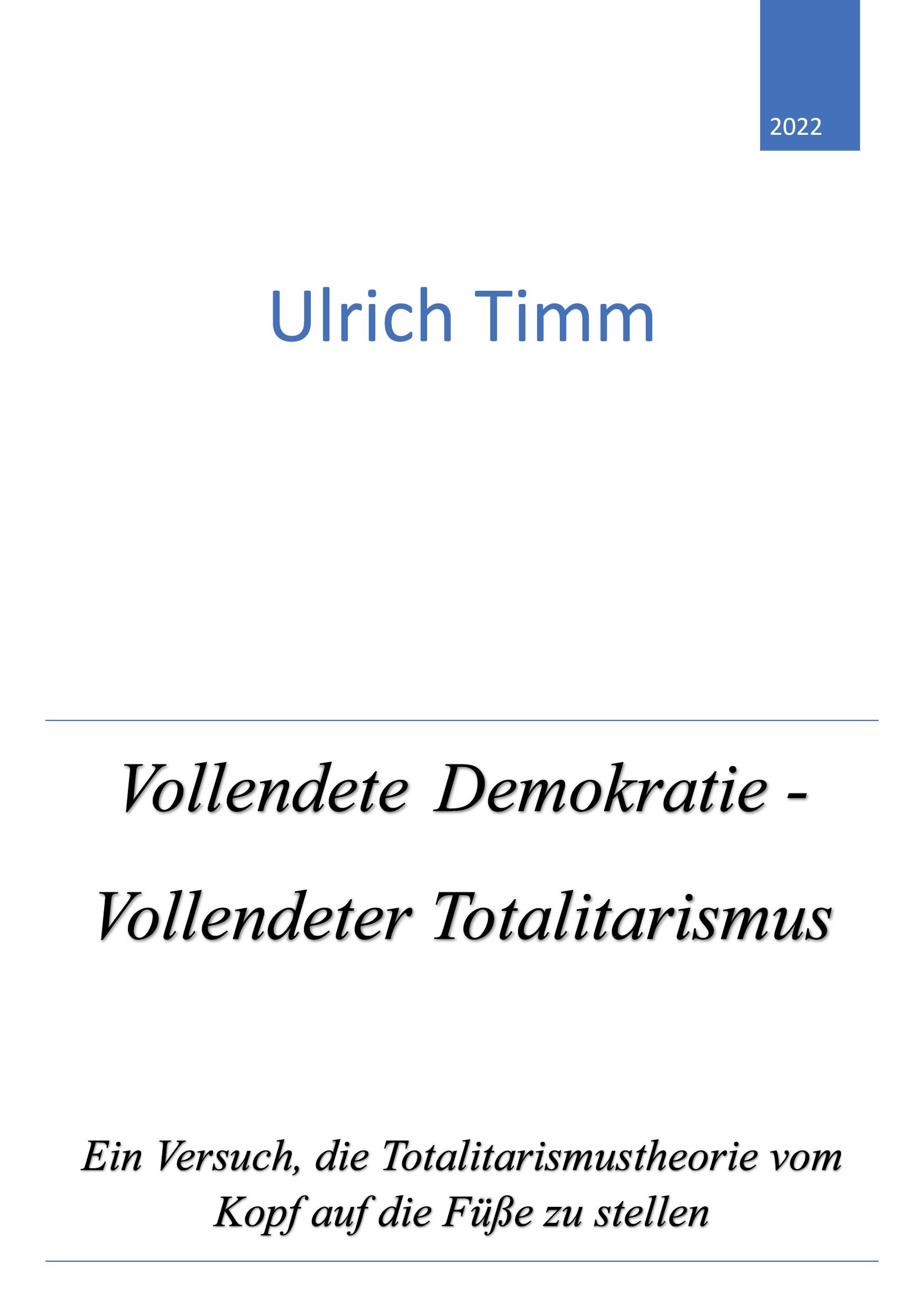 Vorderes Coverbild Vollendete Demokratie - Vollendeter Totalitarismus