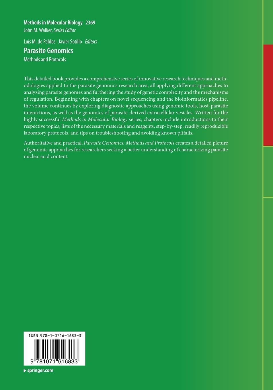 Rückseitencover Parasite Genomics
