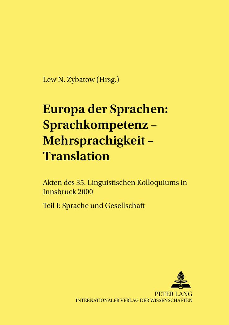 Vorderes Coverbild Europa der Sprachen: Sprachkompetenz - Mehrsprachigkeit - Translation