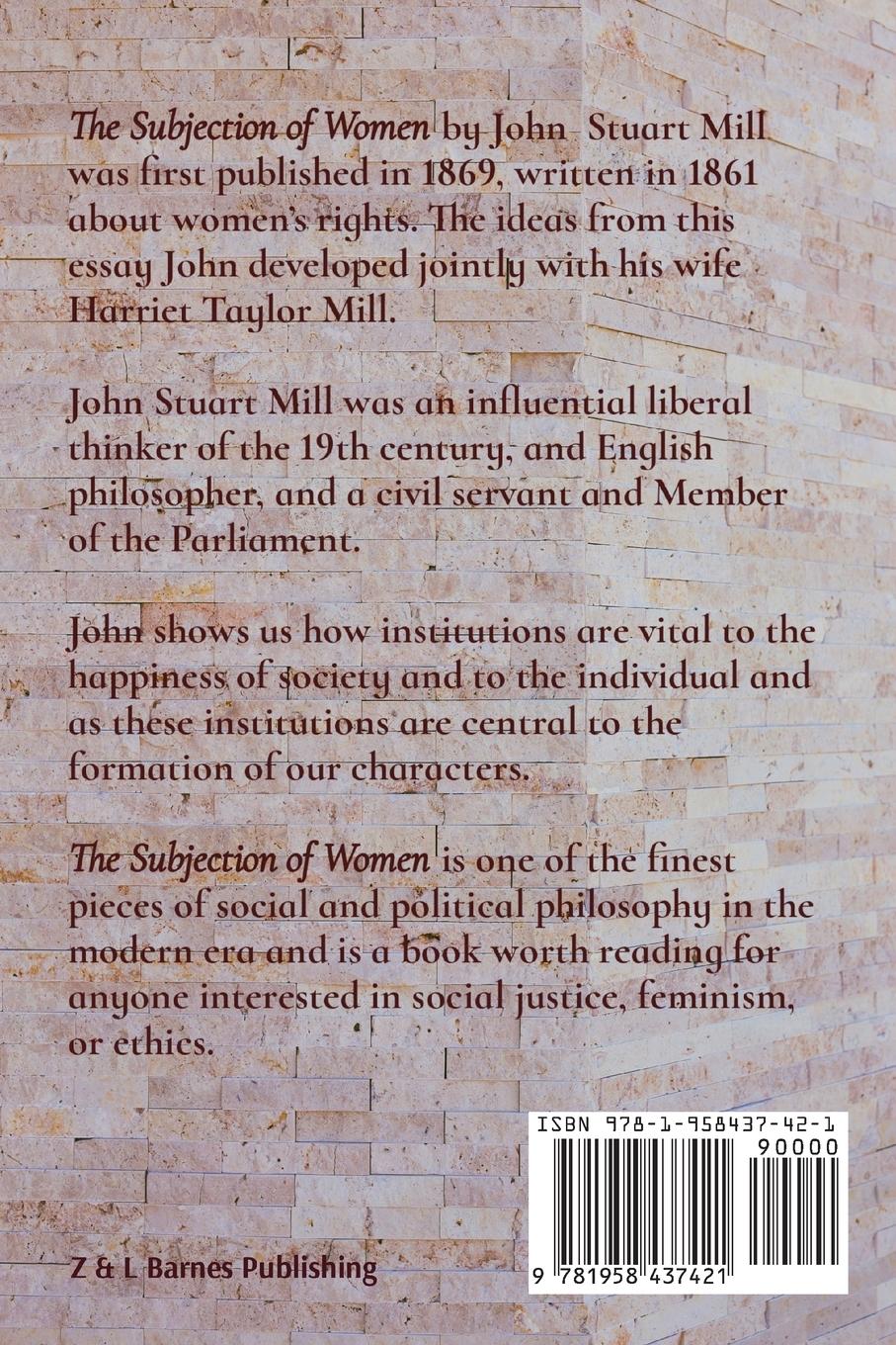 Rückseitencover The Subjection of Women