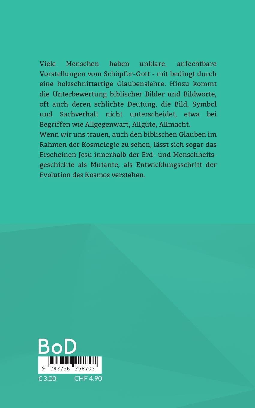 Rückseitencover Evolution - Schöpfung - Christliches Bewusstsein