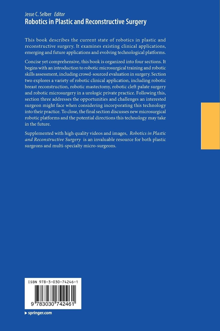 Rückseitencover Robotics in Plastic and Reconstructive Surgery