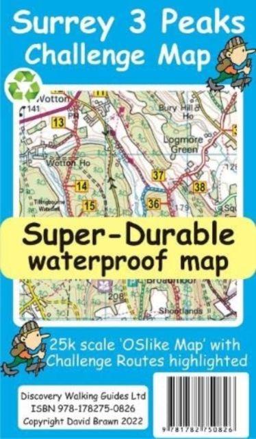 Vorderes Coverbild Surrey 3 Peaks Challenge Map and Guide