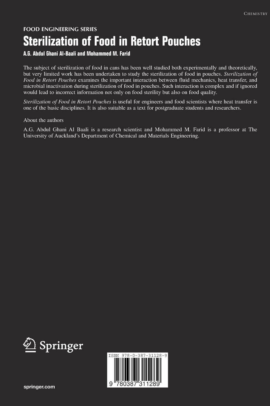 Rückseitencover Sterilization of Food in Retort Pouches