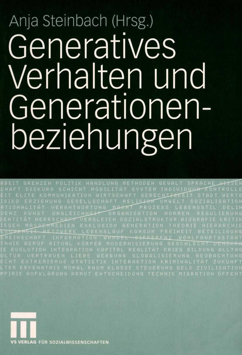 Vorderes Coverbild Generatives Verhalten und Generationenbeziehungen