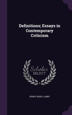 Vorderes Coverbild Definitions; Essays in Contemporary Criticism