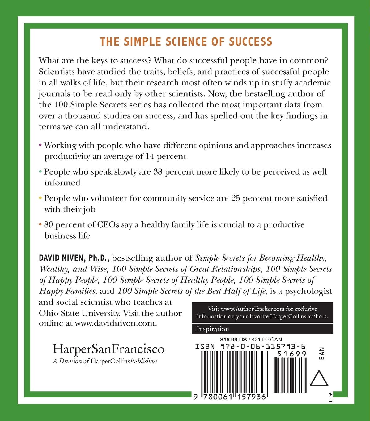 Rückseitencover The 100 Simple Secrets of Successful People