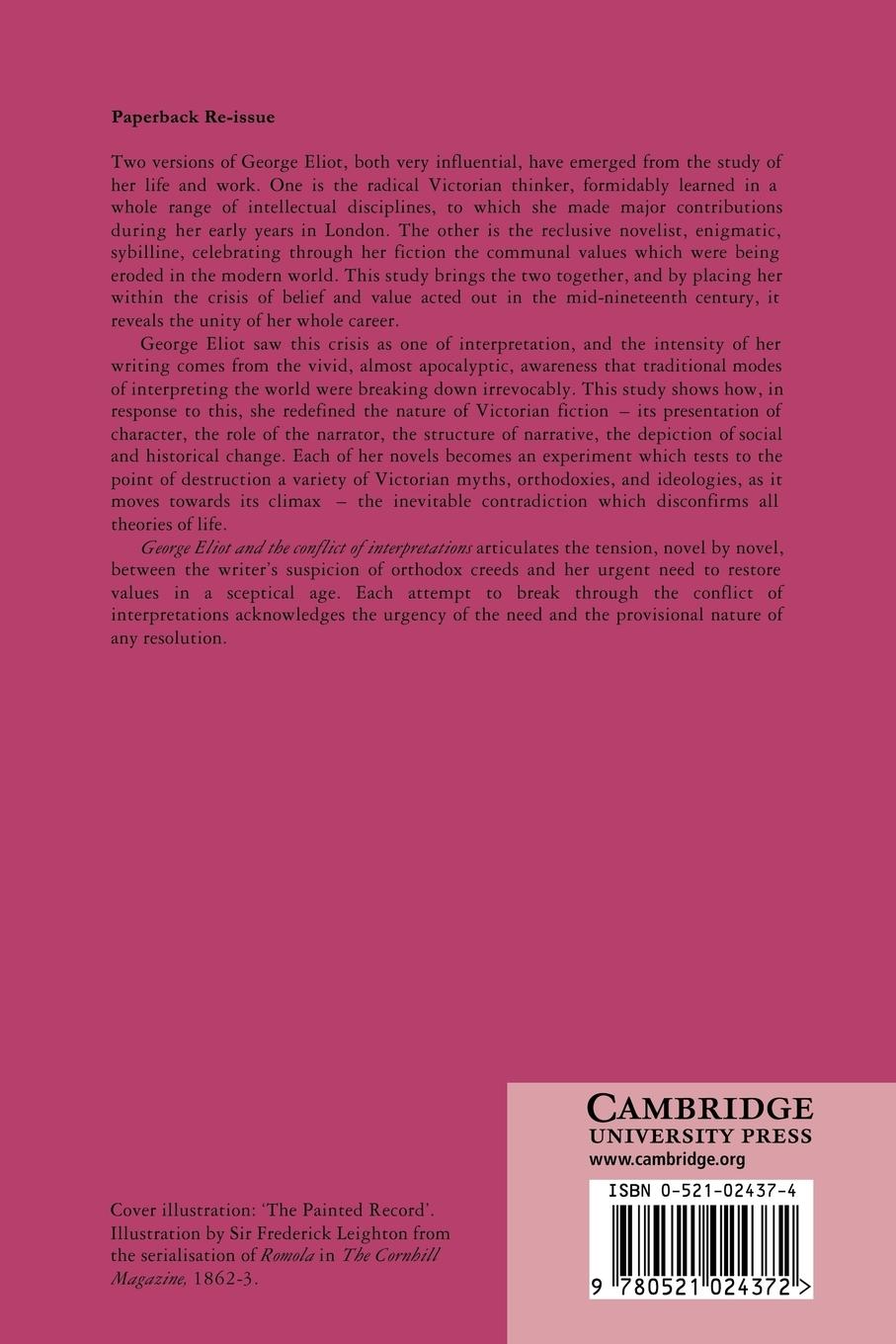 Rückseitencover George Eliot and the Conflict of Interpretations