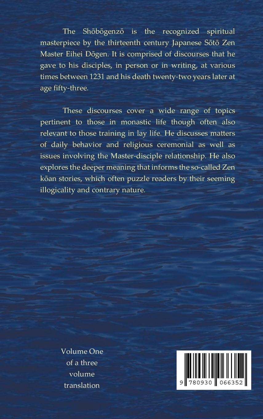 Rückseitencover Shobogenzo - Volume I of III