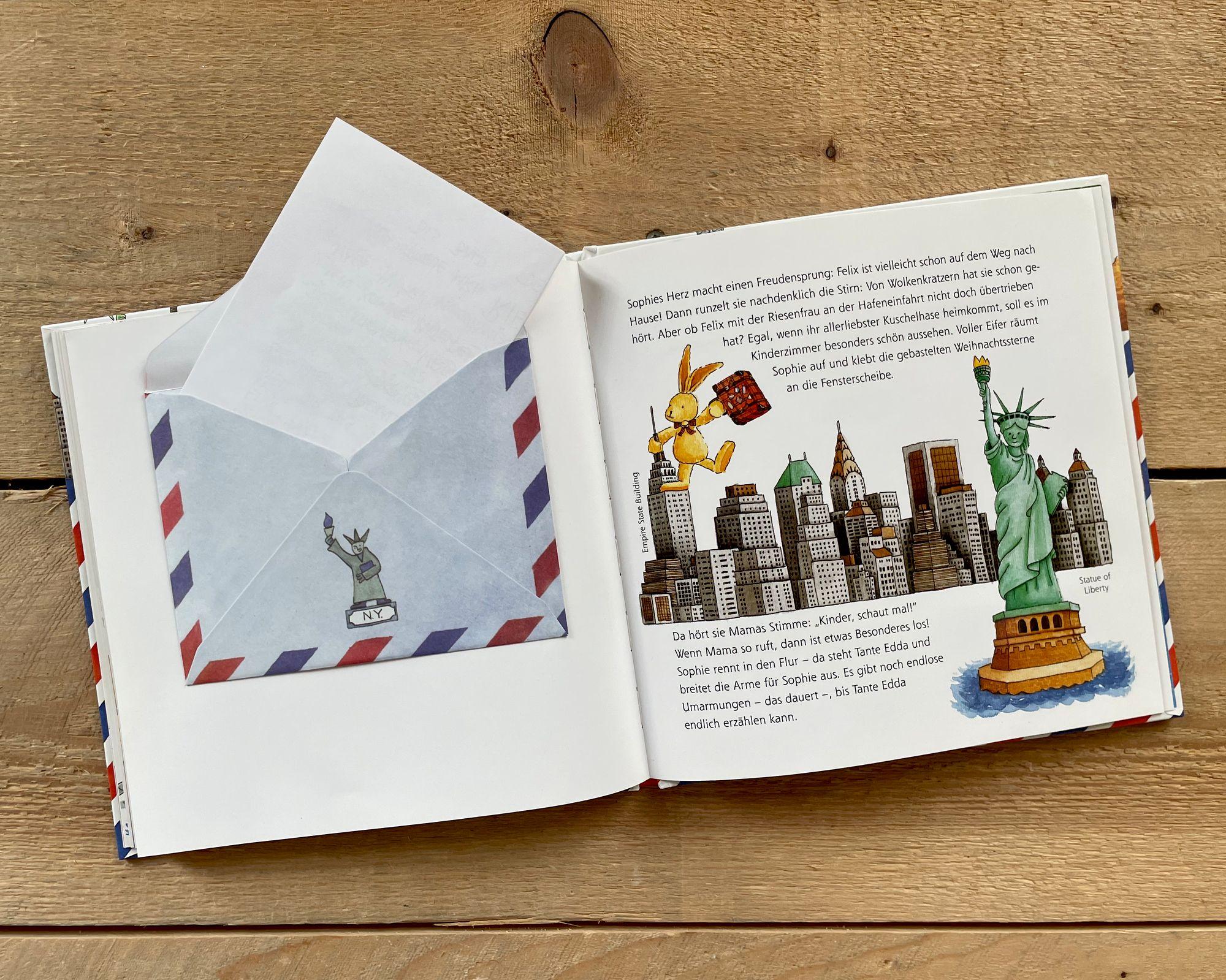 Beispielinhalt (Bild) Briefe von Felix. Ein kleiner Hase auf Weltreise