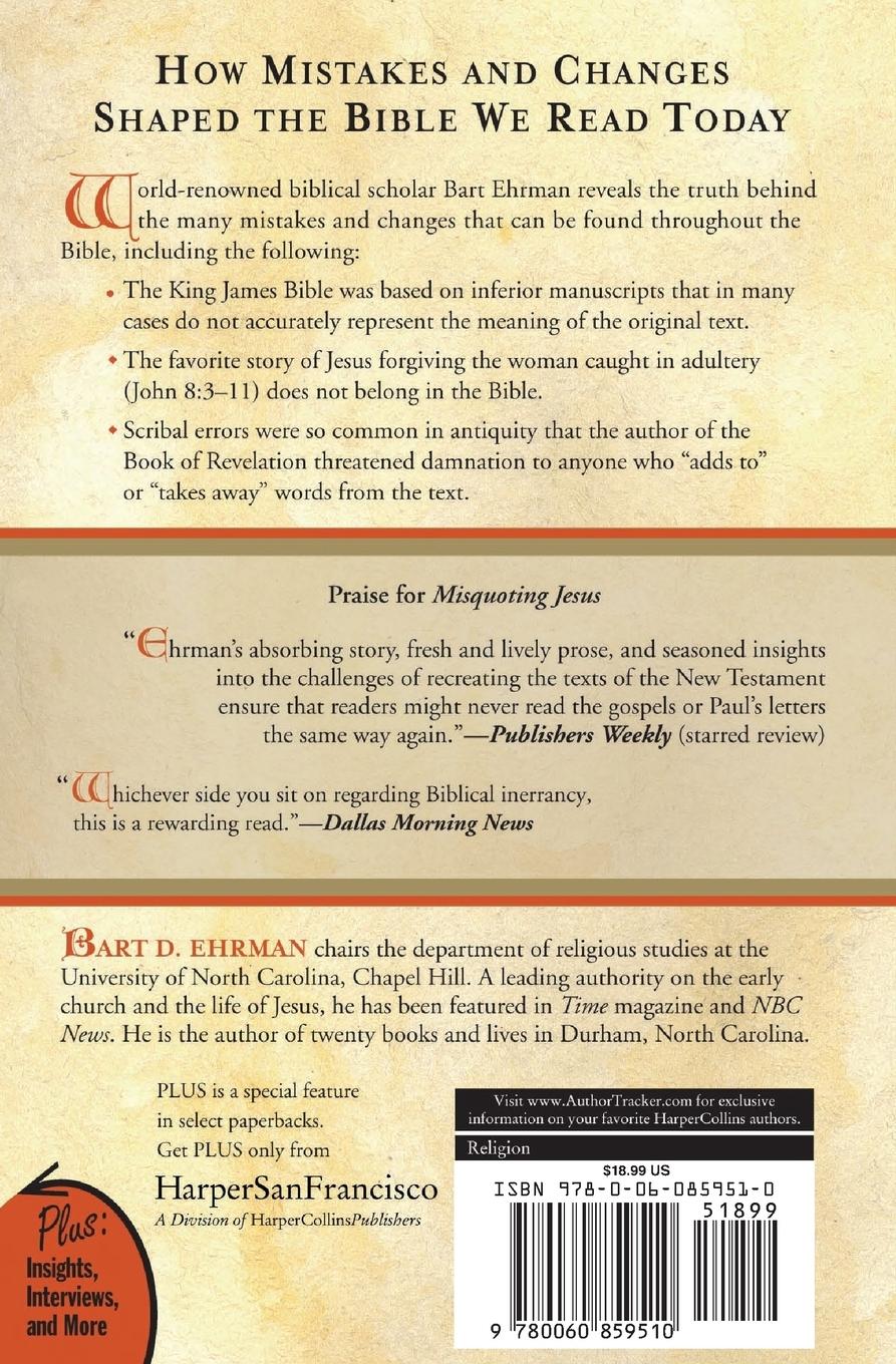 Rückseitencover Misquoting Jesus