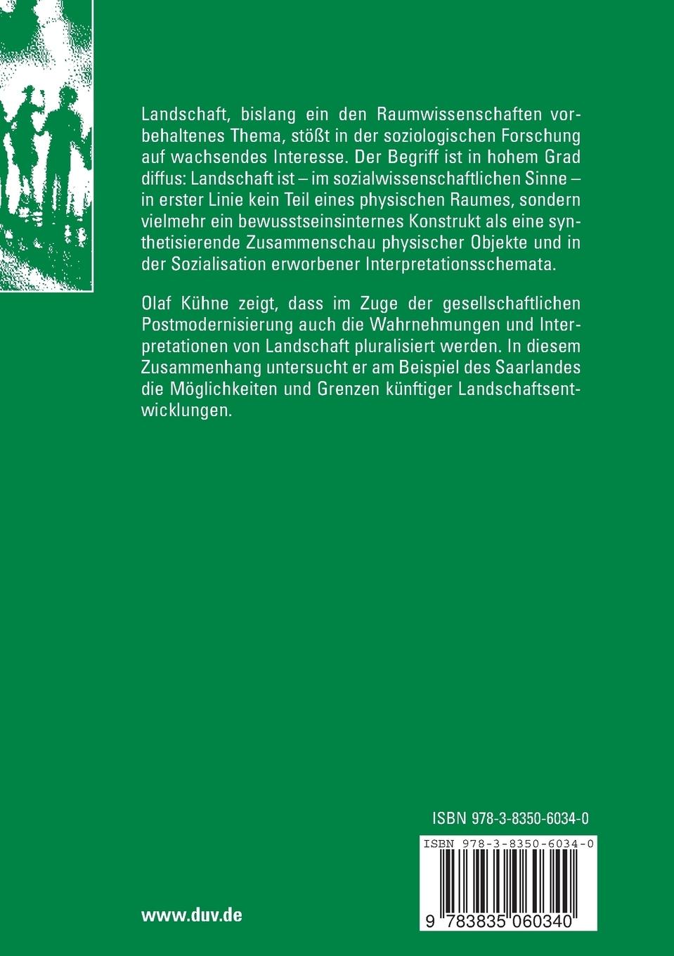 Rückseitencover Landschaft in der Postmoderne